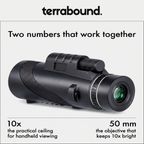 10x50 monocular magnification and objective lens specification
