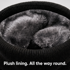 Close-up of the plush lining inside the snood