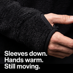 Fleece Hoodie - Thumbhole Cuff Close-Up - Terrabound Outdoor