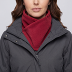 Fleece Snood wide front panel filling an open jacket collar