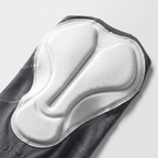 The moulded chamois pad, thickest under the sit bones