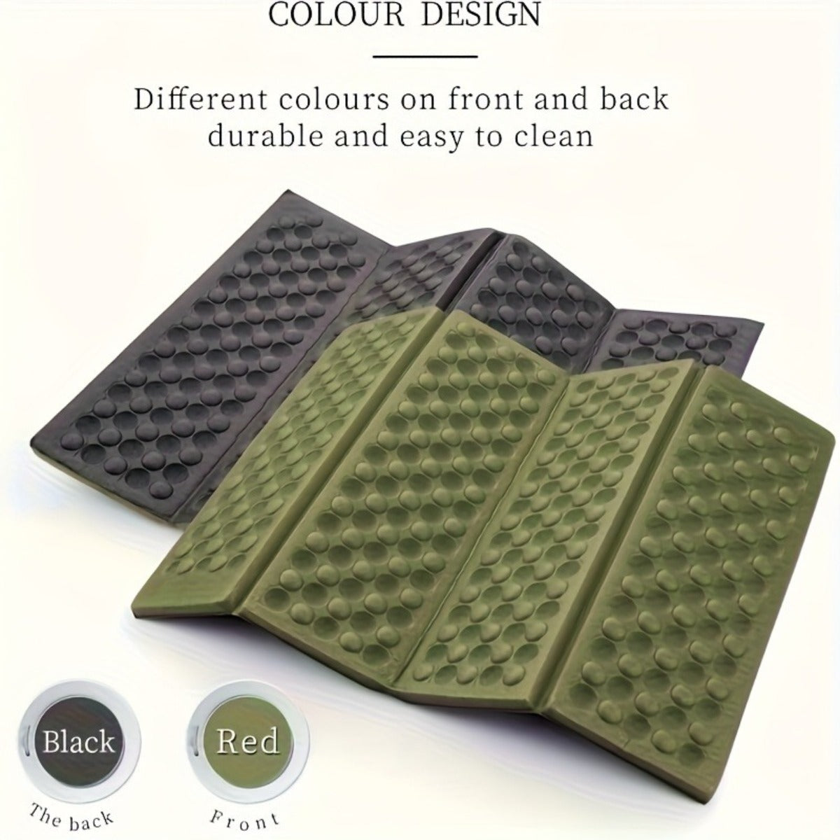 Set of Two Lightweight, Thick, Four-Fold Seat Cushions That Are Durable And Portable, Perfect for Outdoor Activities Like Gardening, Picnics, Beach Outings, Camping, Hiking, And Travel. They Are Washable And Ideal for Double Outdoor Adventures