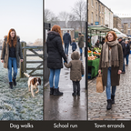 Winter boots on dog walks, the school run and town errands