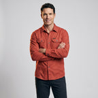 Men's Lightweight Long-Sleeve Outdoor Shirt – Durable Cotton Design