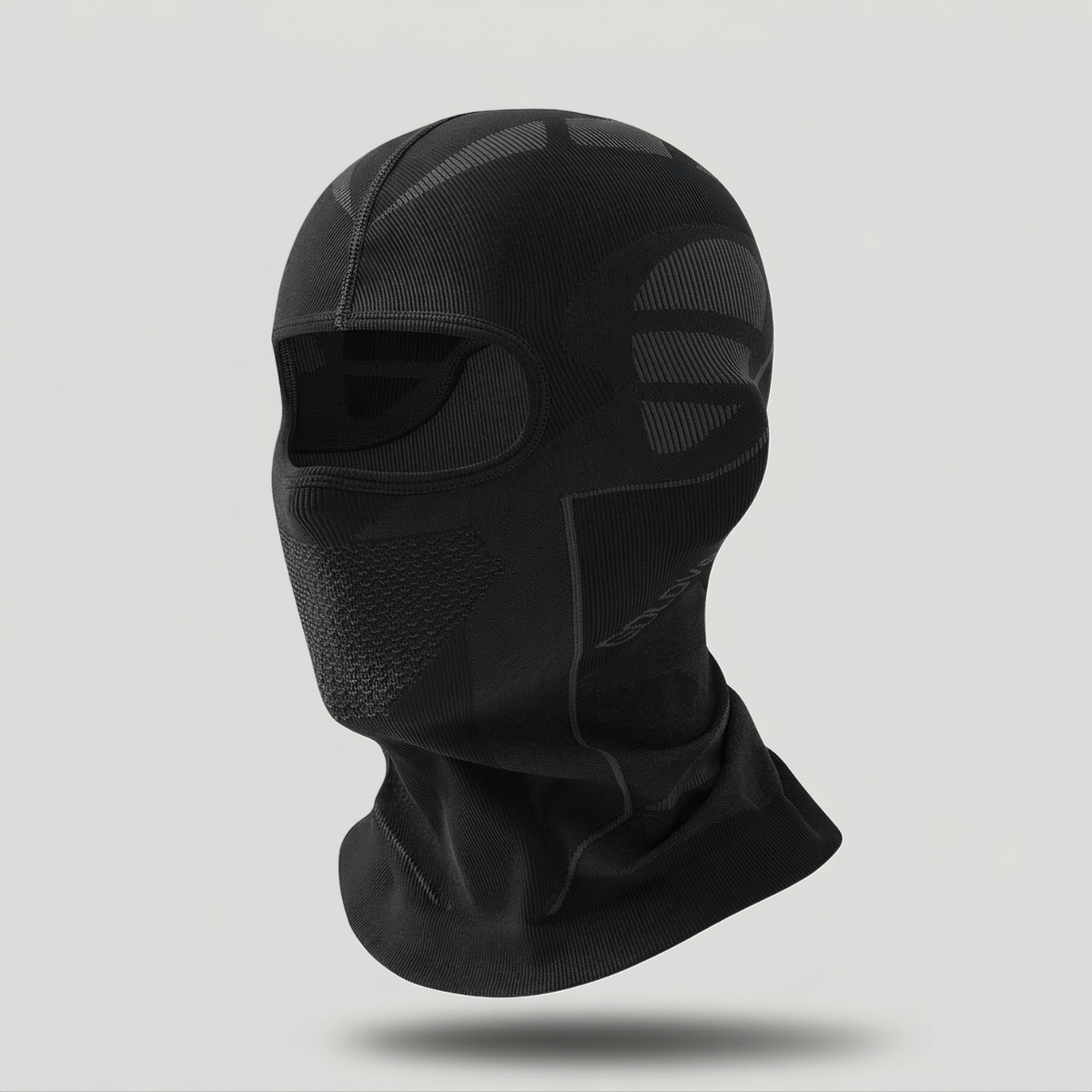 Thermal balaclava in Black, front three-quarter view