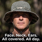 Men's Boonie Hat - Packable Wide Brim Sun Hat with Chin Strap for Hiking & Fishing