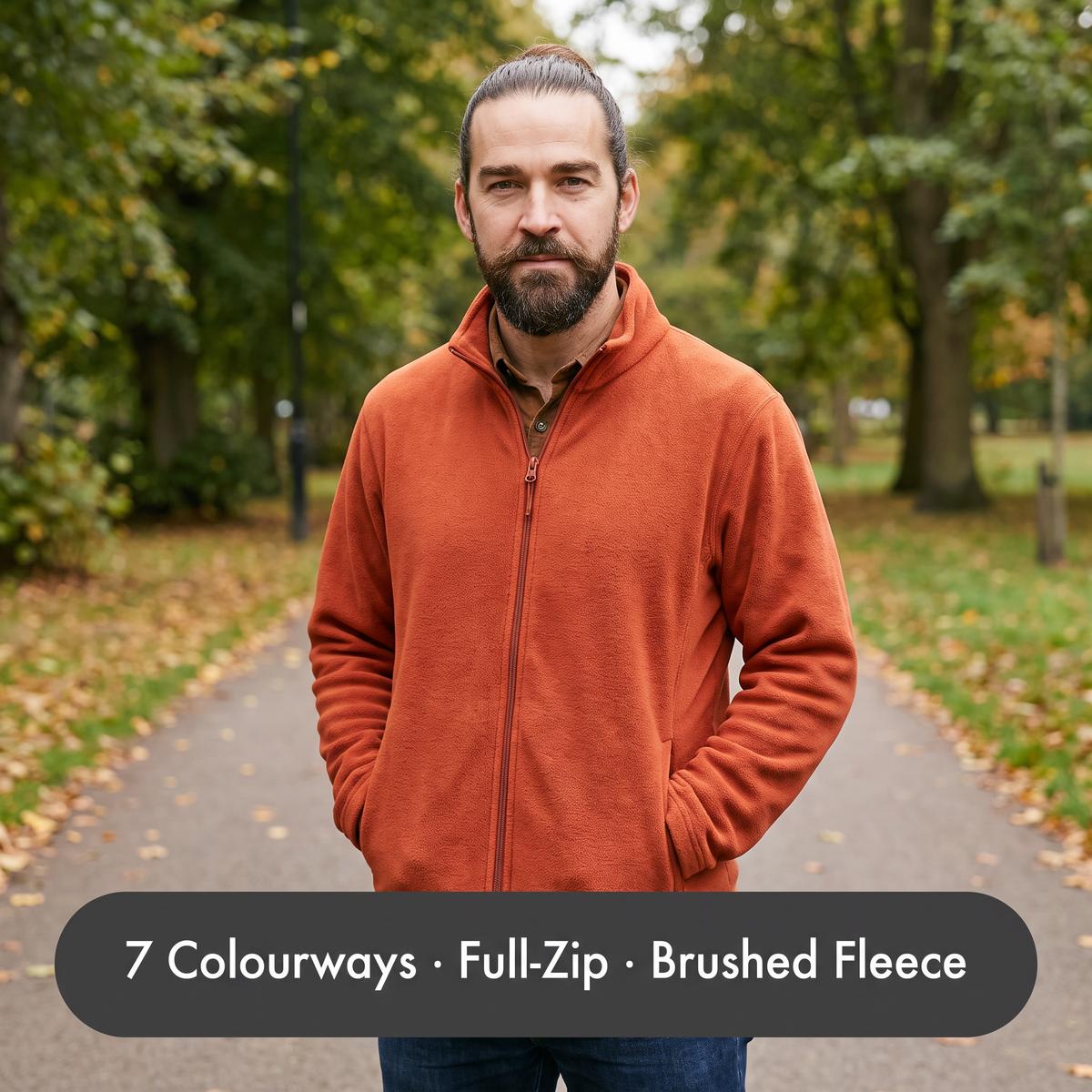 Terrabound Men's Fleece Jacket - 7 colourways, full-zip, brushed fleece