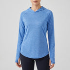 Women's Sun Hoodie - UPF 50+ Midweight Hooded UV Protection Top