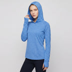 Women's Sun Hoodie - UPF 50+ Midweight Hooded UV Protection Top
