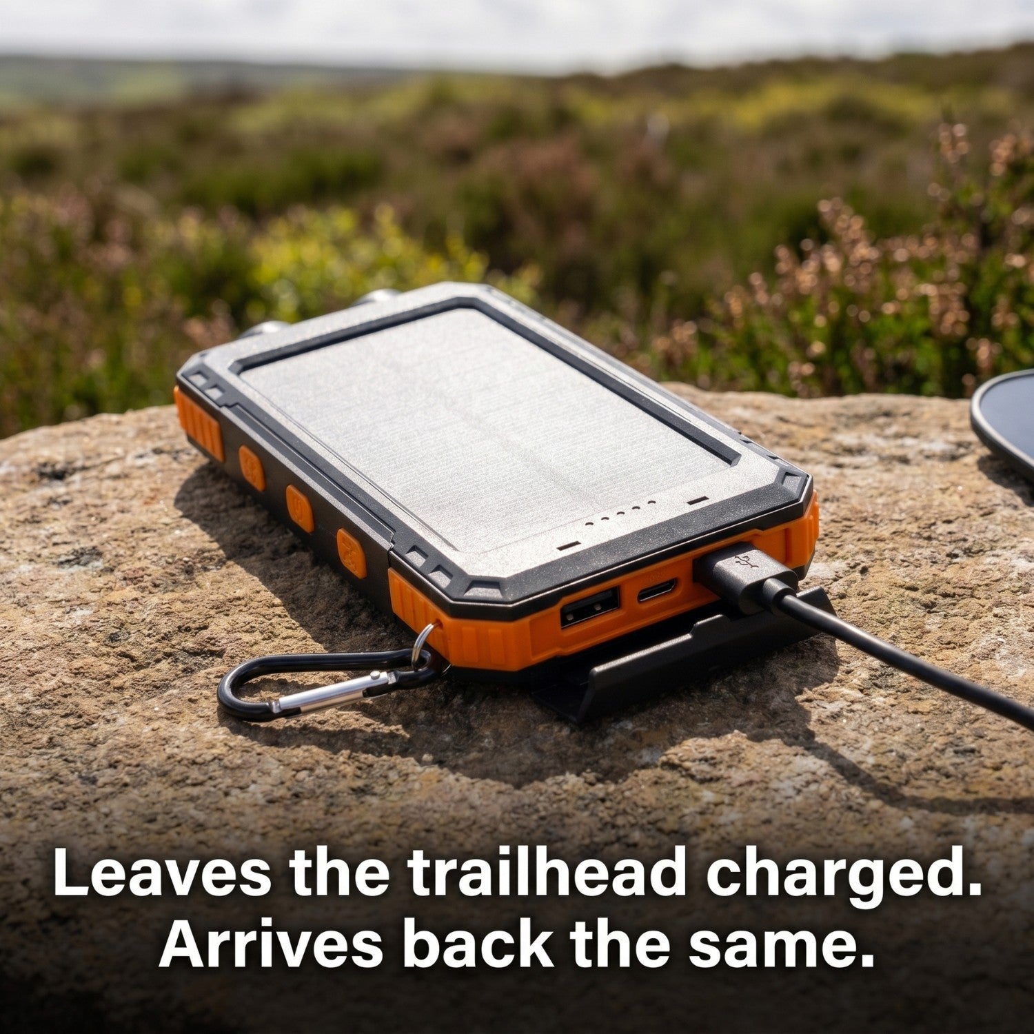Solar Power Bank 20000mAh - Portable Solar Charger for Hiking & Camping