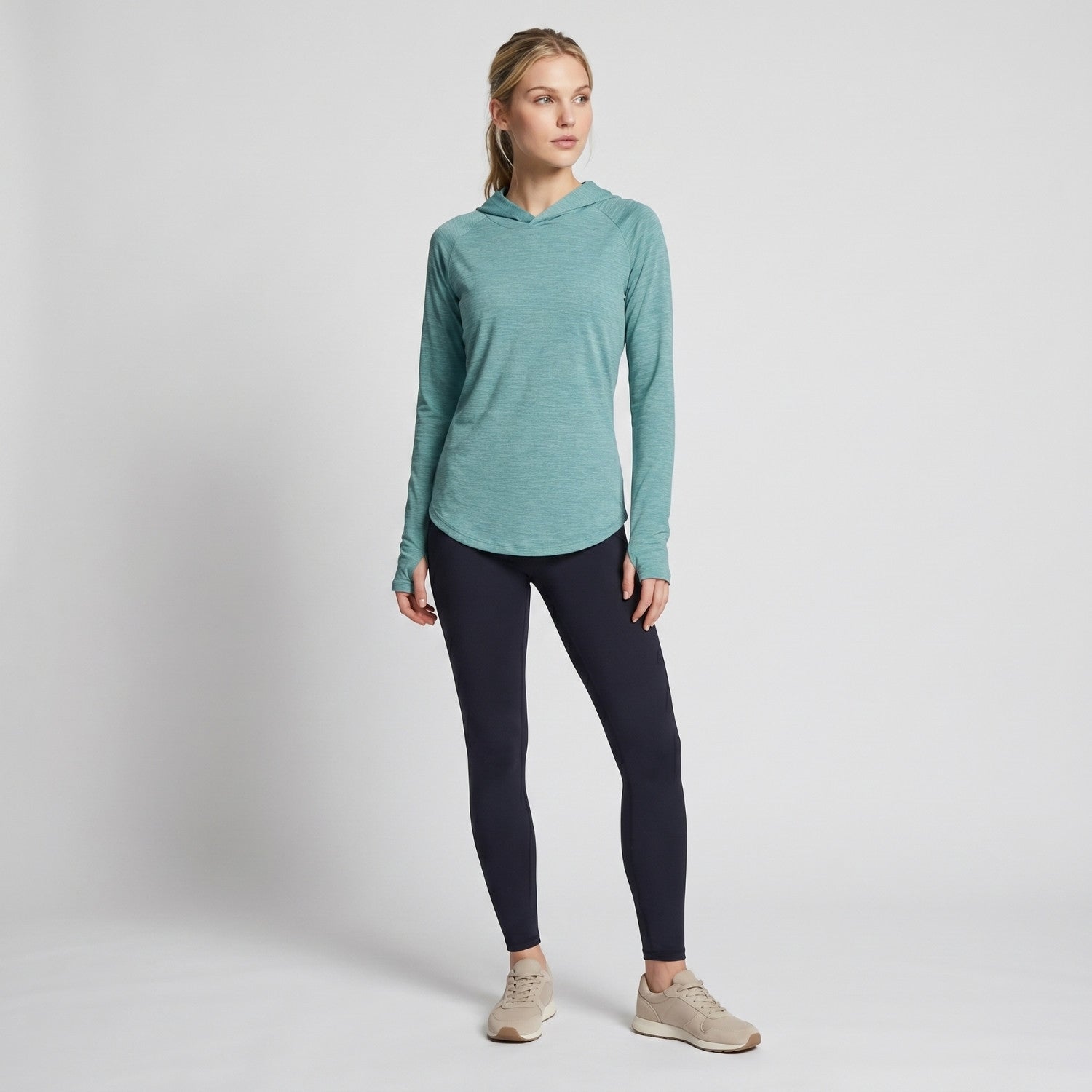 Women's Sun Hoodie - Midweight UPF 50+ Hooded UV Protection Top