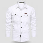 Men's Lightweight Long-Sleeve Outdoor Shirt – Durable Cotton Design