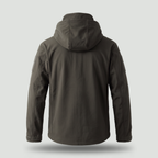Mens Softshell Jacket – Fleece Lined Hooded Military Style Coat with Zip Pockets
