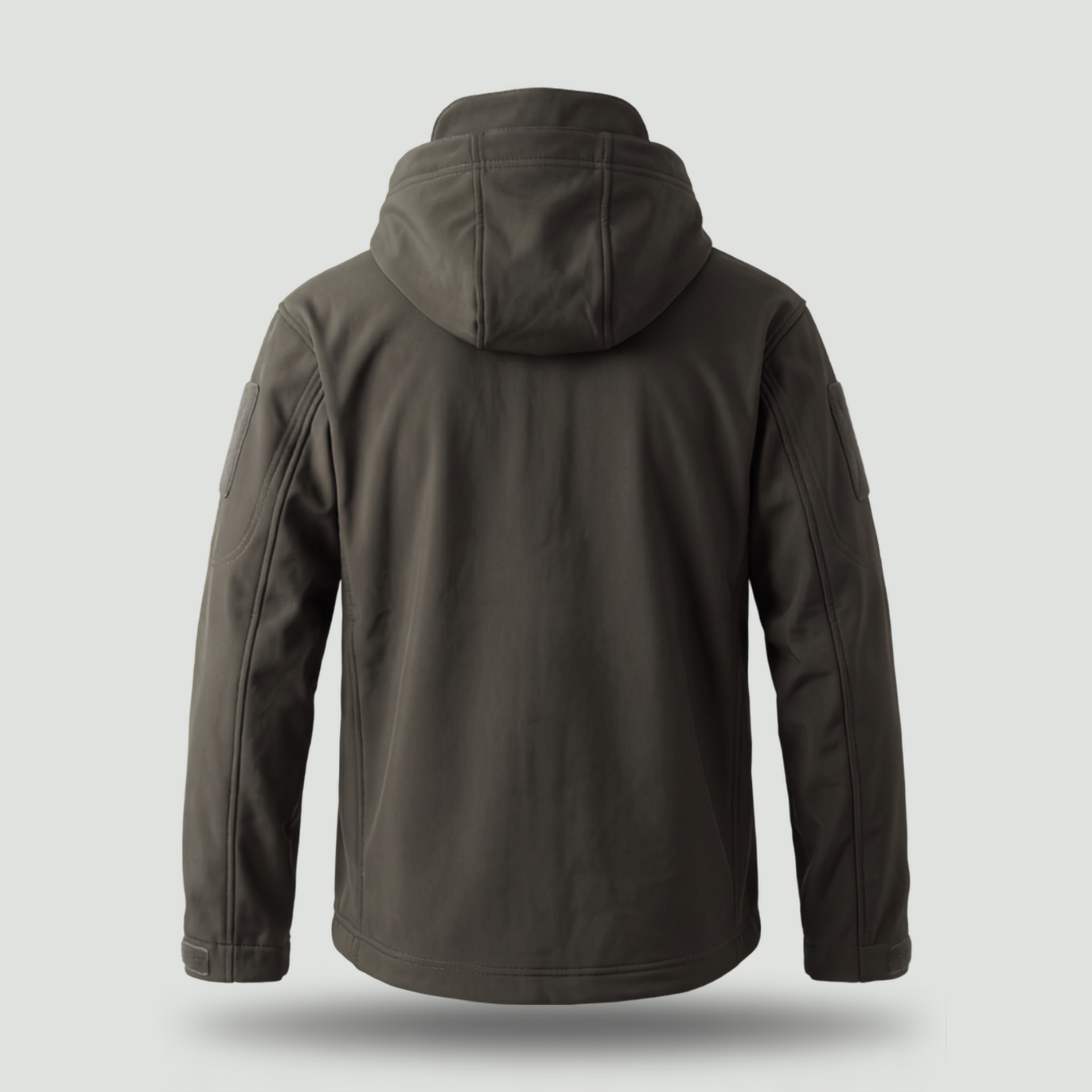 Mens Softshell Jacket – Fleece Lined Hooded Military Style Coat with Zip Pockets