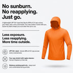 Men's UPF 50+ Sun Hoodie – Lightweight Quick-Dry Hiking & Fishing UV Top with Thumb Loops
