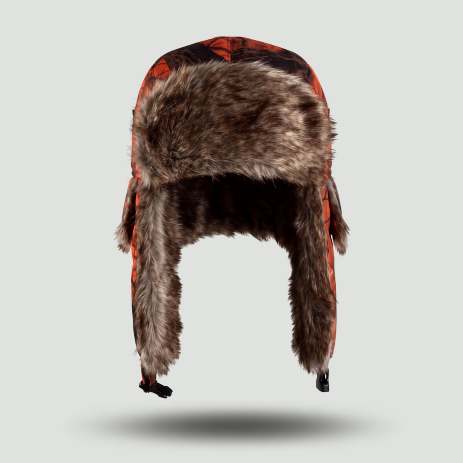 Camouflage Trapper Hat – Faux-Fur Lined Winter Hat with Ear Flaps and Chin Strap
