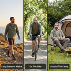 Three uses: long summer walks, cycling, and around the camp