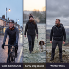 Knitted Snood on a cold commute, an early dog walk and a winter hill
