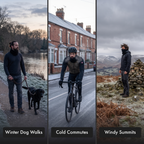 Fleece snood on a dog walk, a cold commute and a windy summit