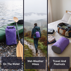Dry bag used on the water, on hikes and for travel