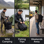 45L rucksack for wild camping, fishing trips and weekends away
