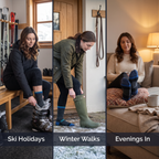 Thermal ski socks for ski holidays, winter walks and evenings in