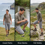 3/4 cargo shorts for coast paths, river banks and fell walks