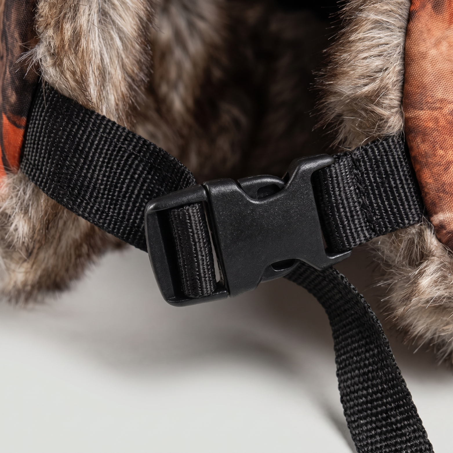 Camouflage Trapper Hat – Faux-Fur Lined Winter Hat with Ear Flaps and Chin Strap