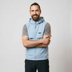 Men's Hooded Gilet - Lightweight Windproof Outdoor Vest for Fishing & Hiking