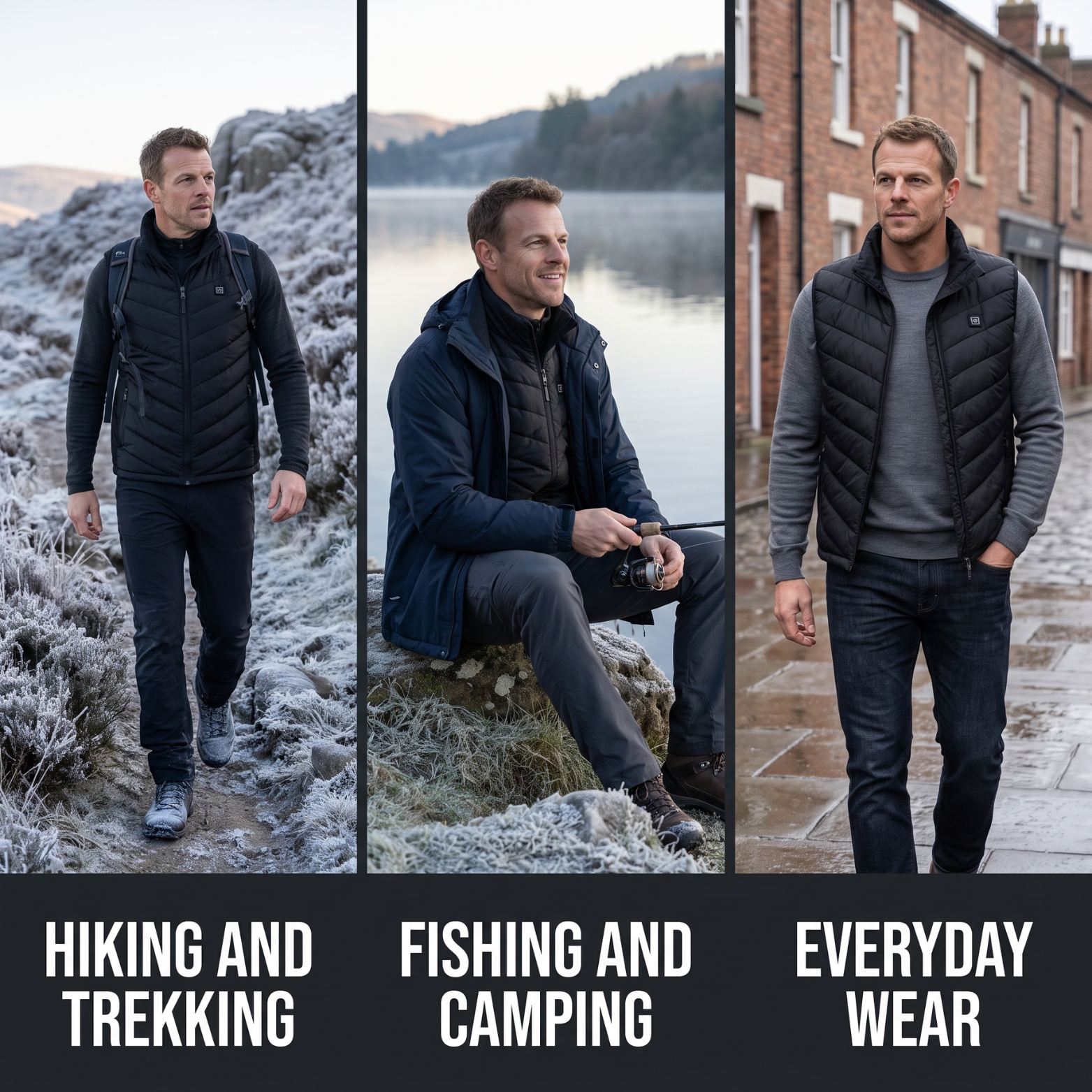 Heated Gilet – USB Powered Body Warmer with Four Heating Zones for Hiking