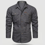 Men's Lightweight Long-Sleeve Outdoor Shirt – Durable Cotton Design