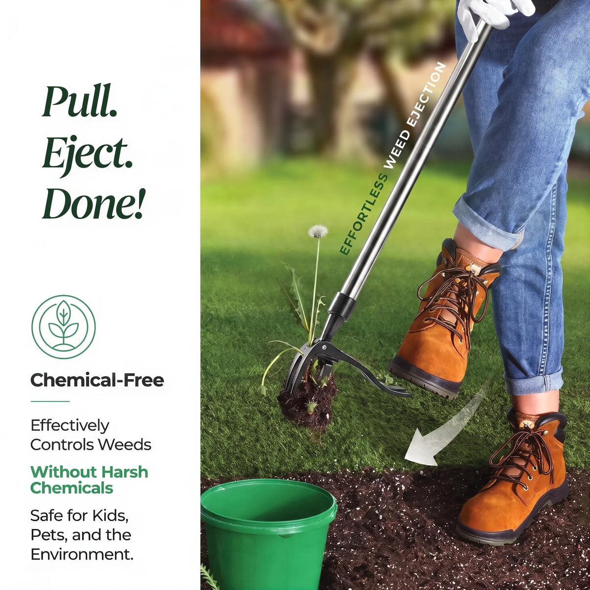 Weed Puller Tool - Stand Up Weed Remover - Garden Weeding Tool