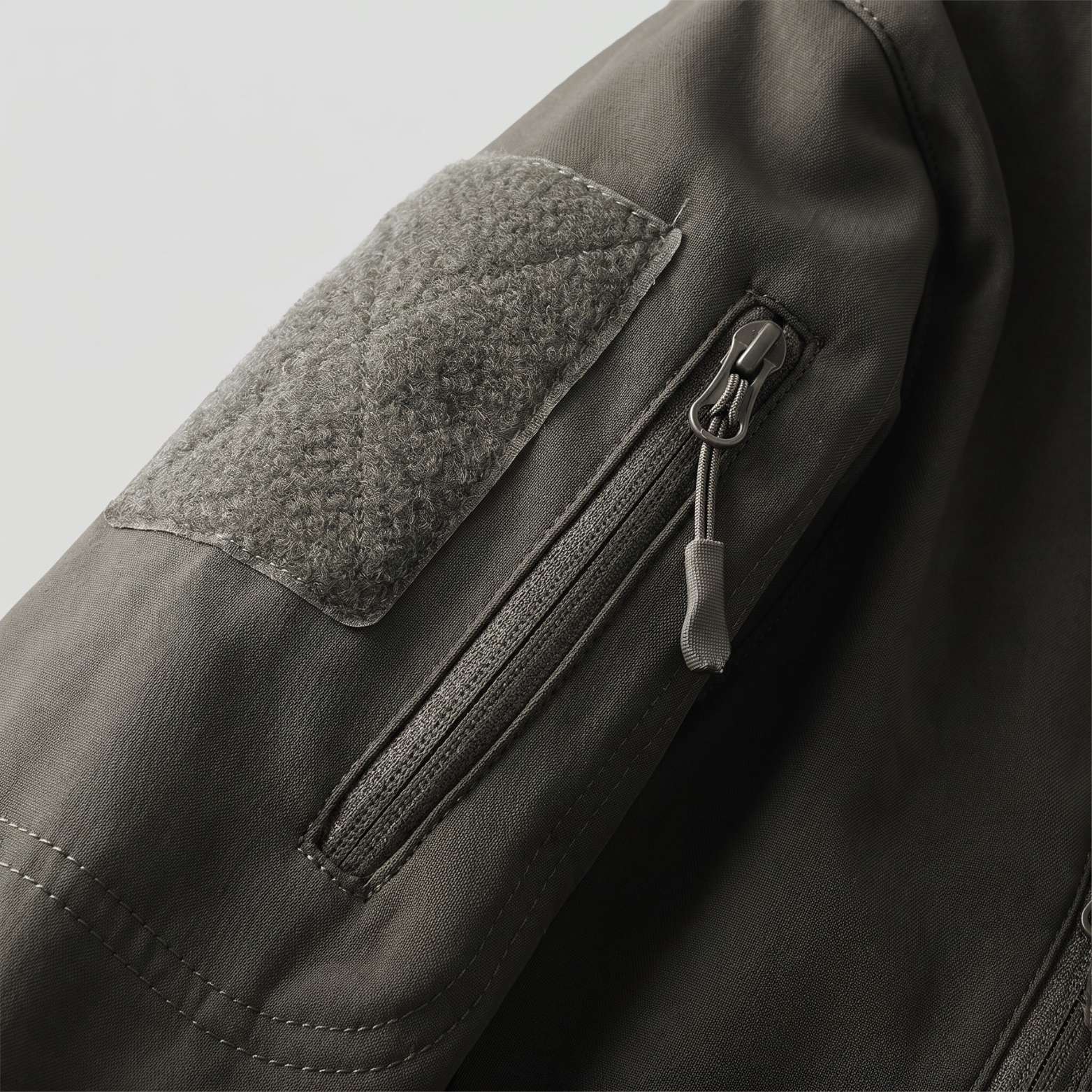 Mens Softshell Jacket – Fleece Lined Hooded Military Style Coat with Zip Pockets