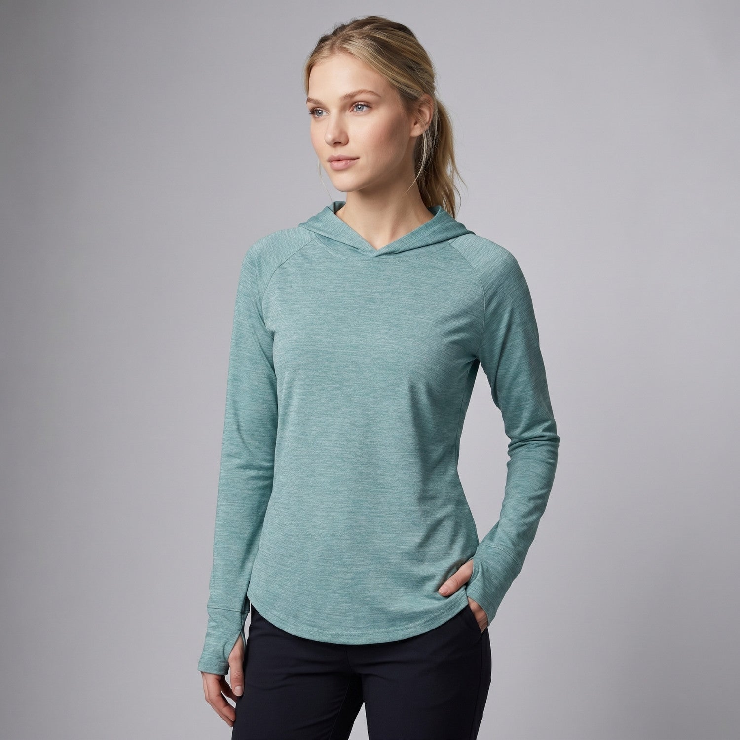 Women's Sun Hoodie - Midweight UPF 50+ Hooded UV Protection Top