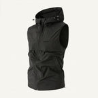 Men's Hooded Gilet - Lightweight Windproof Outdoor Vest for Fishing & Hiking