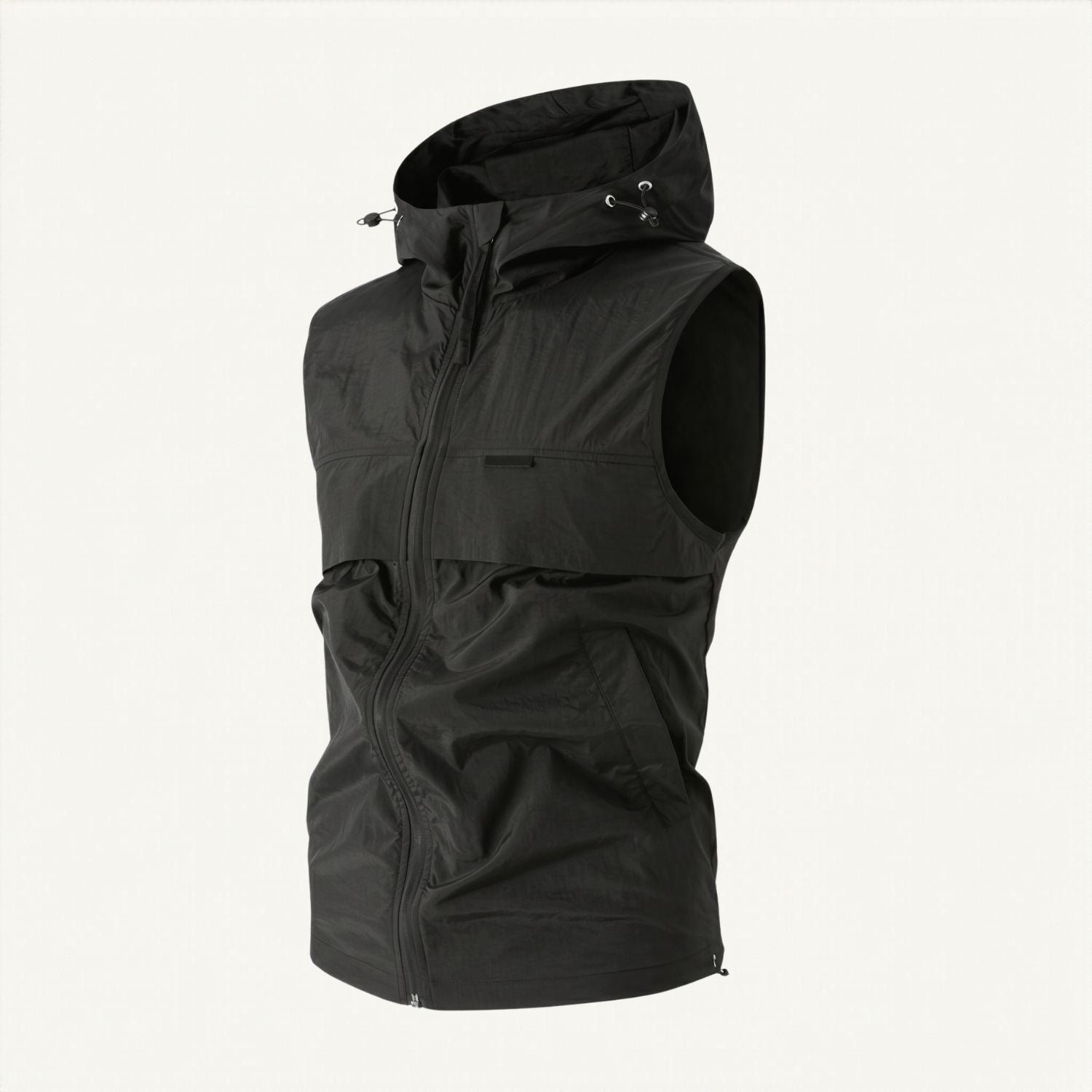 Men's Hooded Gilet - Lightweight Windproof Outdoor Vest for Fishing & Hiking