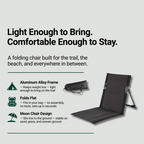 Ultralight Folding Chair - Aluminium Moon Chair for Camping, Beach & Outdoor Use