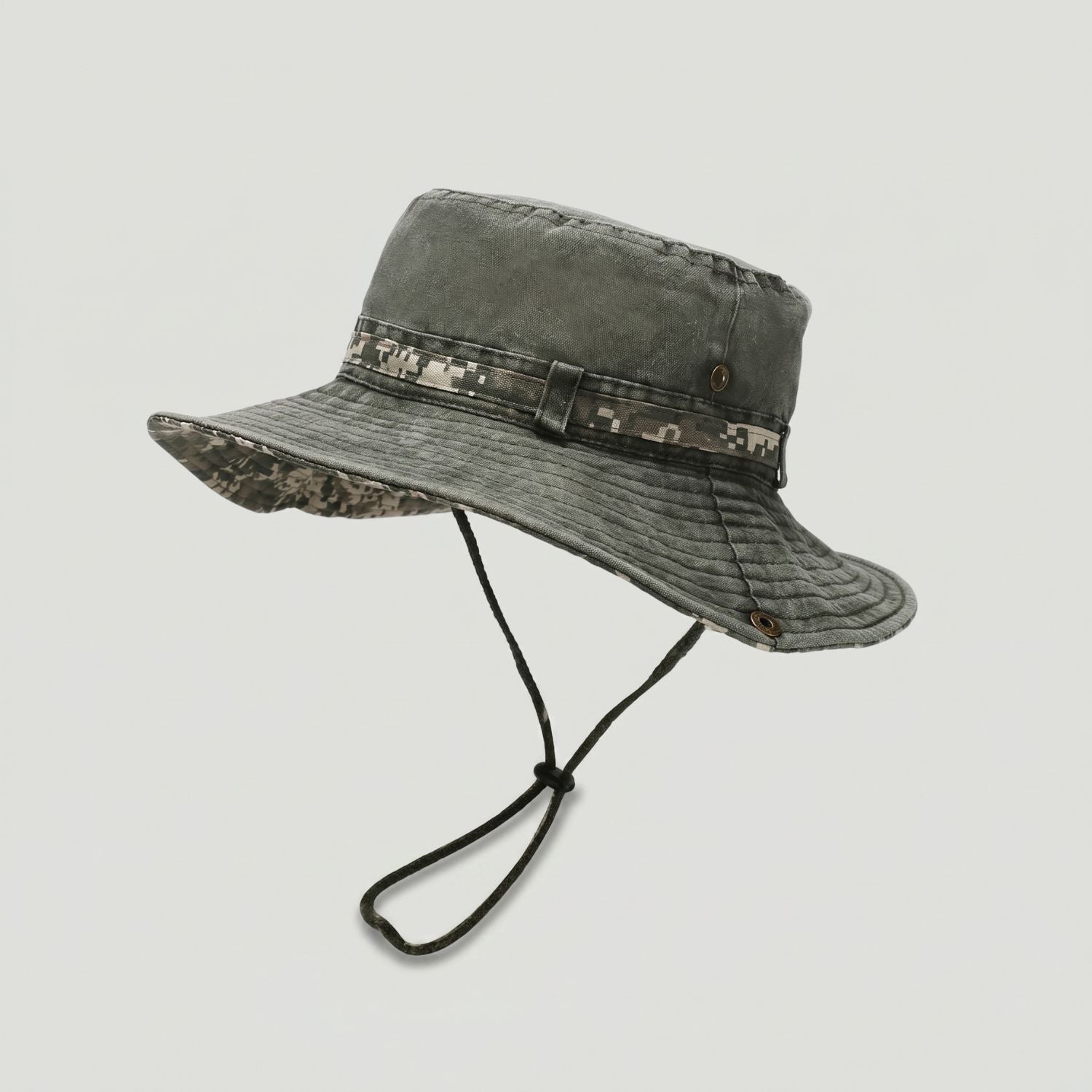 Men's Boonie Hat - Packable Wide Brim Sun Hat with Chin Strap for Hiking & Fishing