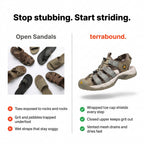 Men's Walking Sandals - Closed Toe - Outdoor Hiking & Water Sandals
