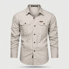 Men's Lightweight Long-Sleeve Outdoor Shirt – Durable Cotton Design