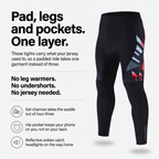 Pad, legs and pockets in one layer, key features of the cycling tights
