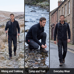 Three uses: hiking and trekking, camp and trail, everyday wear