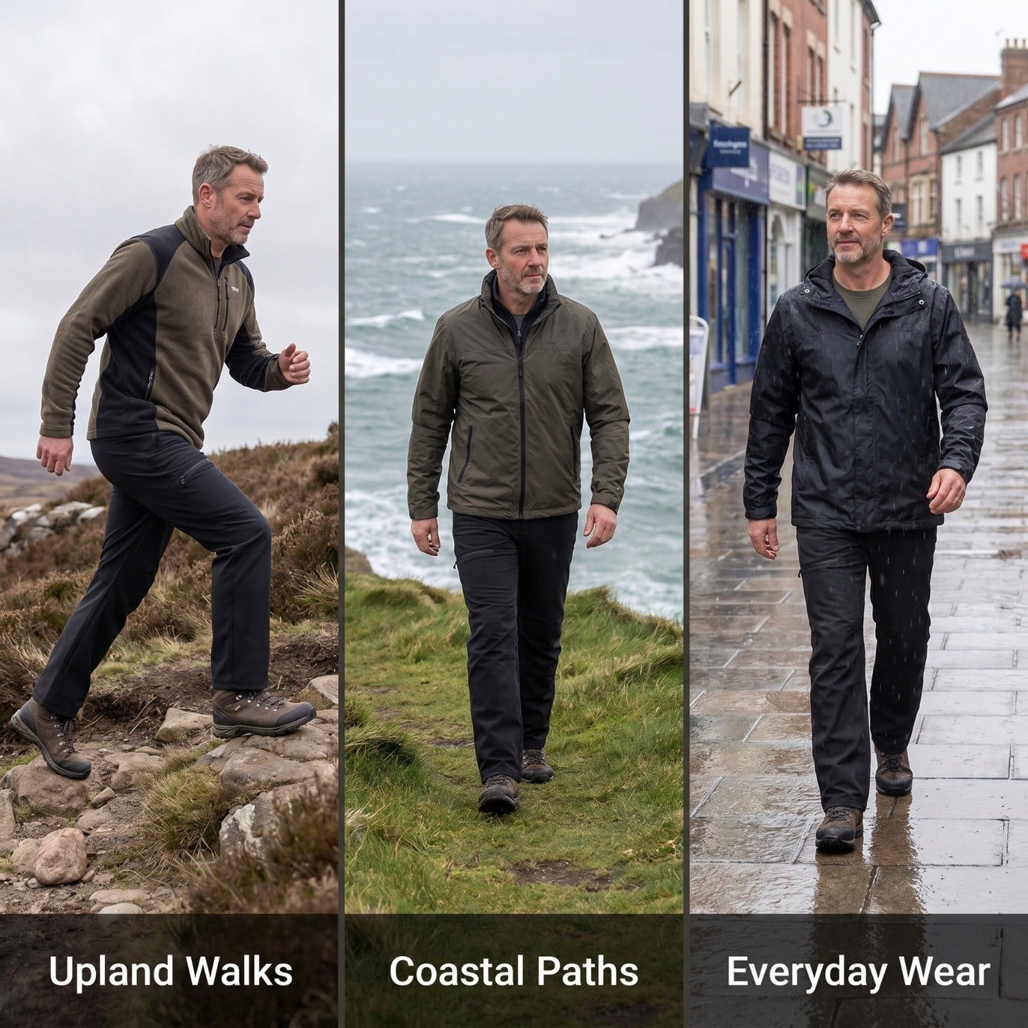 The trousers worn on upland walks, coastal paths and for everyday wear