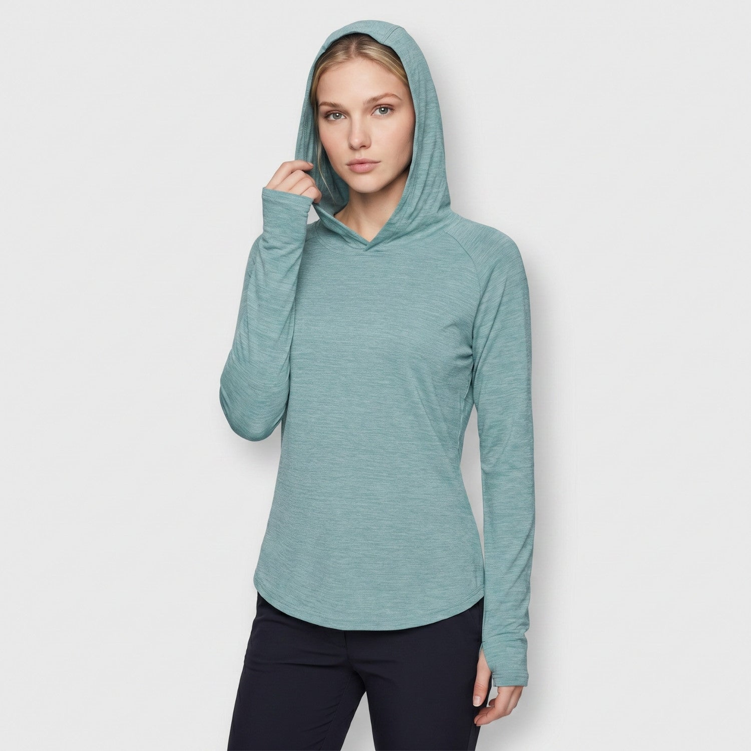 Women's Sun Hoodie - Midweight UPF 50+ Hooded UV Protection Top