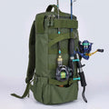 Fishing Backpack with Rod Holders - Water-Resistant Tackle Rucksack for Fishing and Outdoor Use