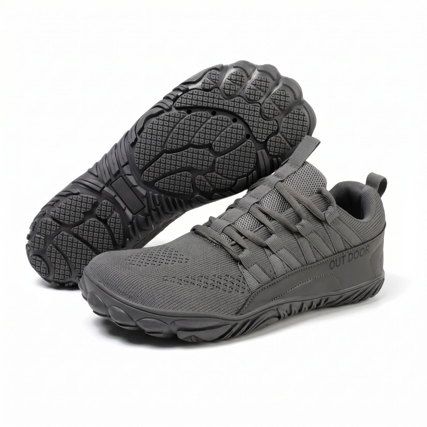 Wide-Fit Barefoot Walking Shoes – Breathable Design with Grip Outsole