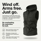 Men's Hooded Gilet - Lightweight Windproof Outdoor Vest for Fishing & Hiking