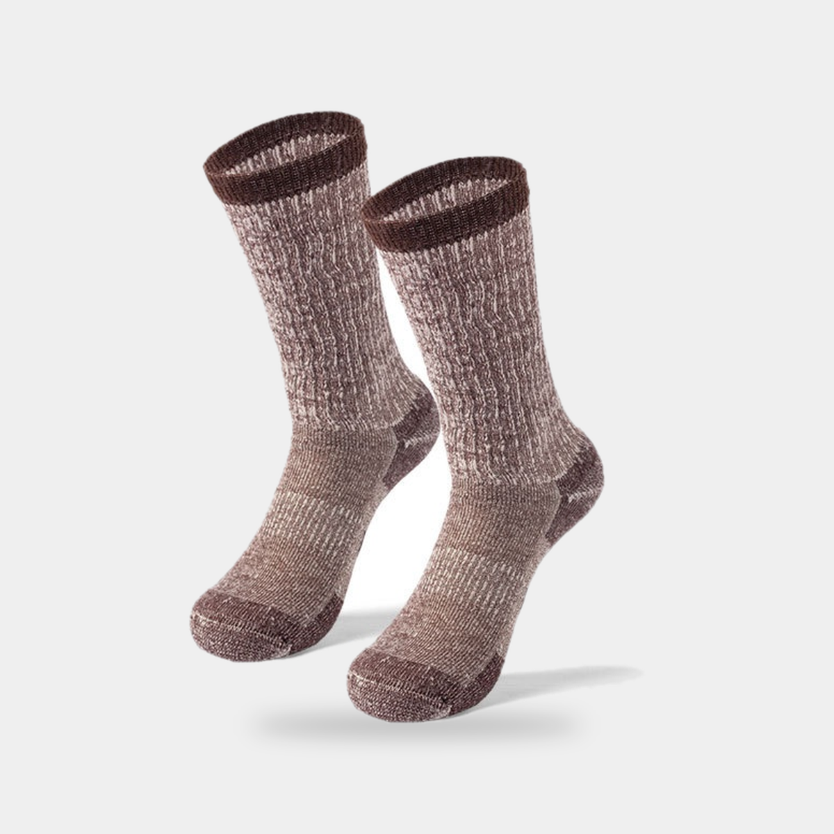Merino wool walking socks in Coffee, pair