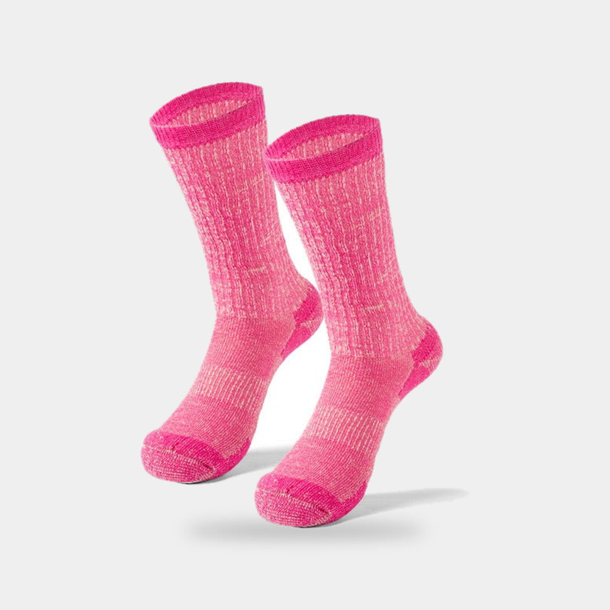 Merino wool walking socks in Pink, pair