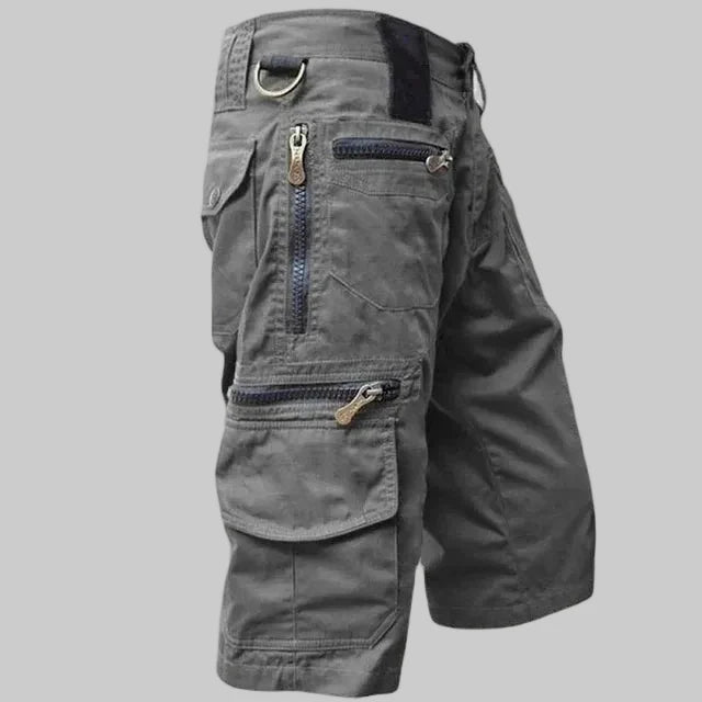 Men’s Outdoor Cargo Shorts – Zipped Pockets for Hiking and Fishing